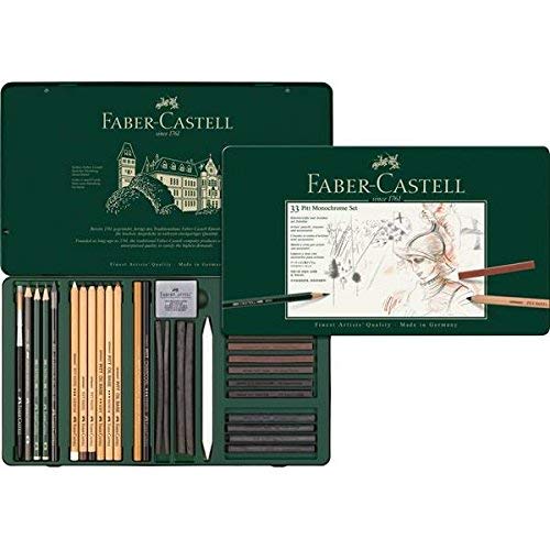 Lápis Pastel Faber Castell Pitt da linha monocromática sem óleo, Sepia Dark
