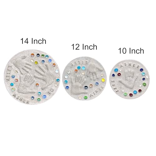 large diy handprint stepping stone kit mother39s day gift footprint stepping stone 10 inch  stamp set