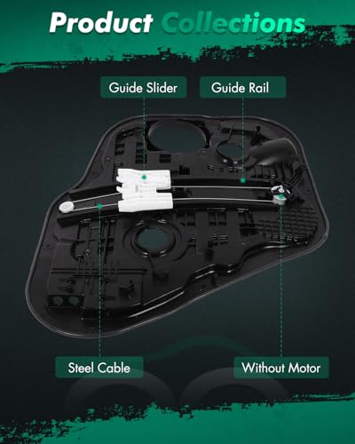 Image of SCITOO Rear Right Passenger Side Power Window Regulator without Motor Compatible with 2016-2020 for Kia for Sorento, 83481C5000