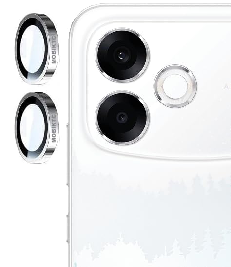 Image of HQ+ New For Oppo F33 Pro 5G Camera Ring Lens Tempered Glass Protector Back Camera Lens Screen Protector 2D Anti Shock /Anti-Scratch /Clear /SilverGrey /2 PIECE IN (2Pack 2Set)
