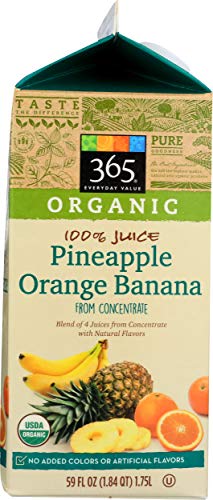 365 Everyday Value, Organic Pineapple Orange Banana Juice, 59 fl oz - Thumbnail 6