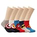 Marvel DC Comics Hero Low Cut Ankle No Show Socks For Sneakers Men Women 4-6 Pairs (5pair - Low Cut(Marvel & DC))