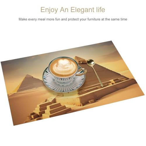 Set de table pyramide égyptienne lavable pour repas en terrasse - 4