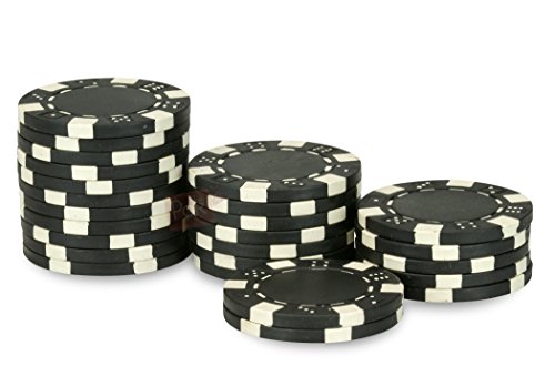 Rotoli di 25 fiches de poker : Dice Nero