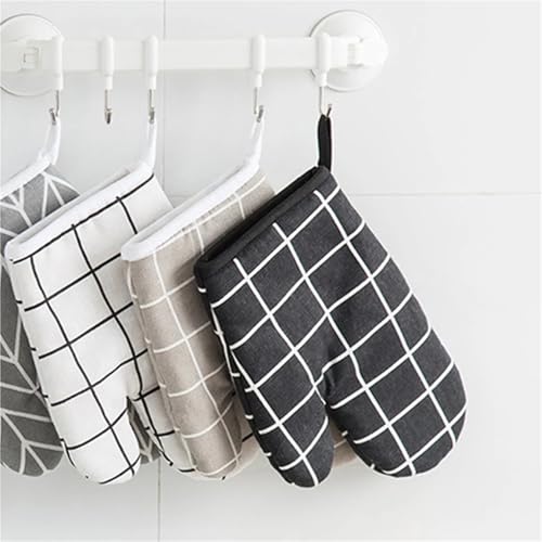 Gants de cuisson cuisine blancs lot de 2 isolants pour four - 4