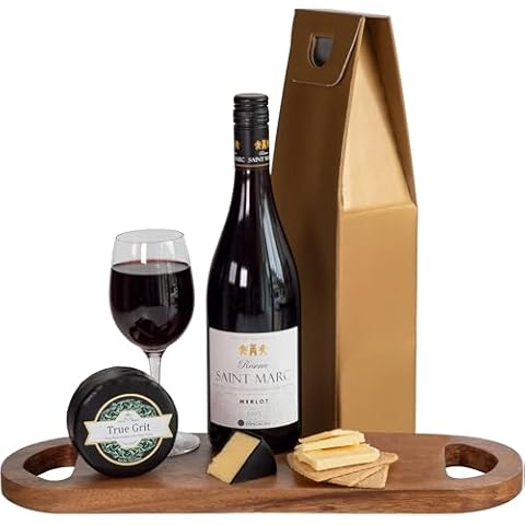 InterHamper Red Wine and Cheddar Cheese Gift Box Cover