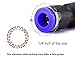 1/4 Inch Pneumatic Push to Connect Fittings, Air Line Pneumatic Fittings,Pneumatic Connectors Air Line Fittings,Pneumatic Connections,Push Air Line Fittings(20 Pcs)