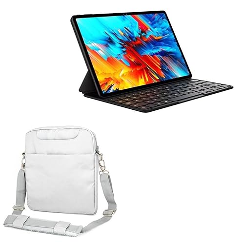 BoxWave Case Compatible with Chuwi HiPad Max - Encompass Urban Bag, Over Shoulder Messenger Straps Handle Bag Pockets - Cool Grey
