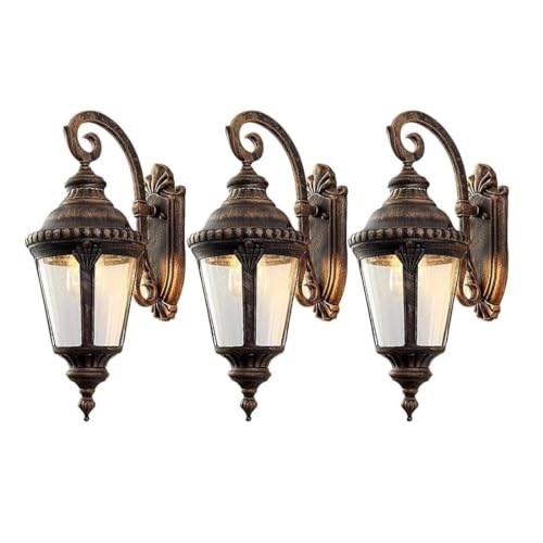 Applique LED industrielle pour éclairage de jardin et cour, lot de 3 appliques murales vintage