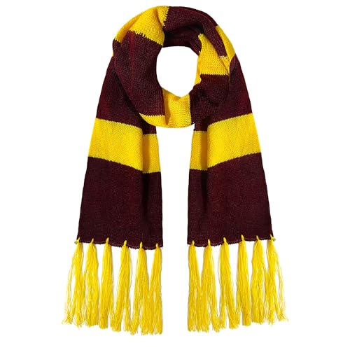 Wizard Marron Yellow Scarf For Adults And Kids World Book Day Wizard Costume Fancy Dress Accessory UK Pack 1