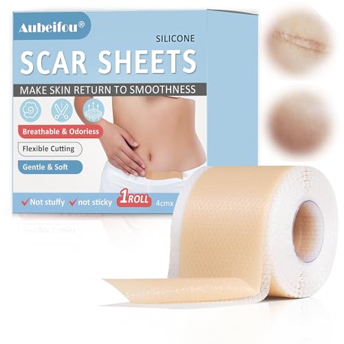4x300cm Nastro di cicatrici in silicone,nastro in silicone morbido per cicatrici,Nastro traspirante per cicatrici,Silicone Scar Sheets,Ideali per Diverse Necessità di Cicatrici
