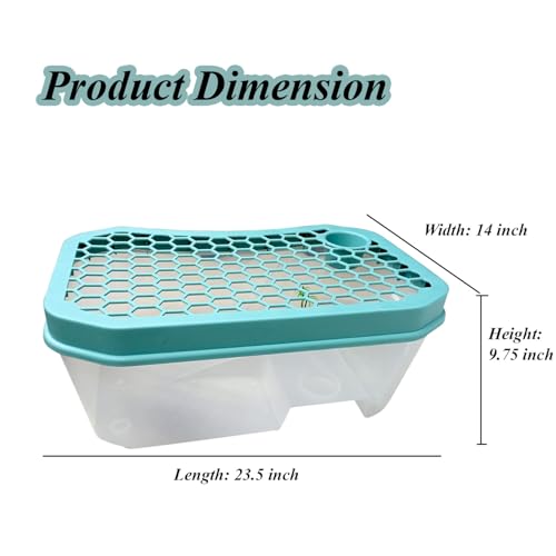 Image of Jainsons Pet Products Turtle Tank Aquarium 2 Feet (D-14) | Basking Platform, Swimming & Hibernation Area | Turtle Habitat Accessories Not Included (Assorted)