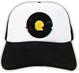 shipping vinyl records to australia Fast shipping Luckyprint Spinning Vinyl Record Vaporwave Aesthetic Glitch Trucker Cap