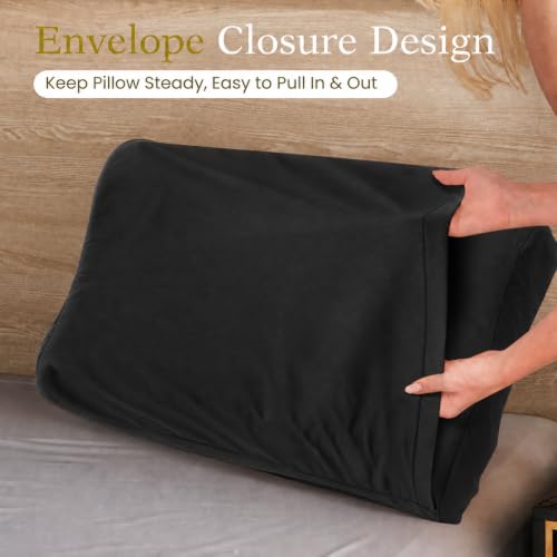 Image of Cooling Contour Cervical Pillowcase, Black, 24x14x5 /3.7 Inches, 1 Piece