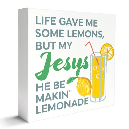 Christian Desk Decor Sign, Italy Italian Lemon Home Office Religious