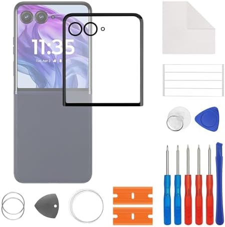 SwarKing New Front Outer Lens Glass Screen Replacement for Moto Razr+ ...