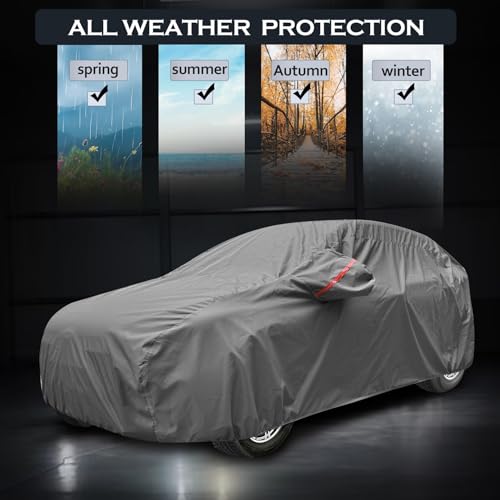 Image of Auto Hub Car Cover Compatible with Maruti Victoris with Mirror Pocket, Waterproof Layers, Victoris Car Cover Waterproof - Taiwan Grey