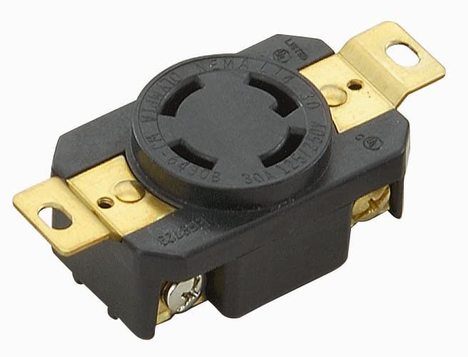 NEMA L14-30R Locking Receptacle 125/250V, 30A by POWERTRONICS CONNECTIONS (TM)