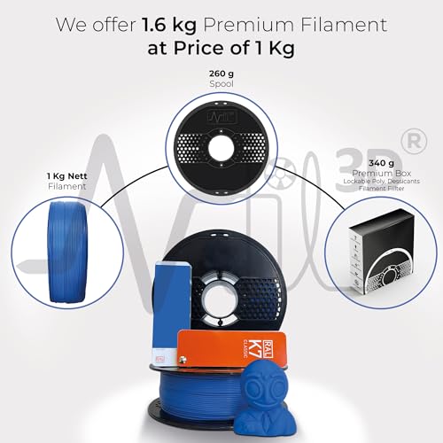 Image of NFIL3D Premium HS PLA+ DEEP Blue - 3D Printing Filament | Compatible with All 3D Printers | 1.75mm | 1Kg Nett Weight