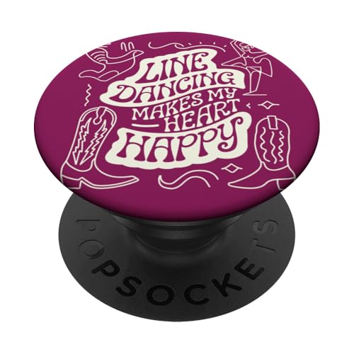 Baile Country Frase Divertida Mujer PopSockets PopGrip Adhesivo