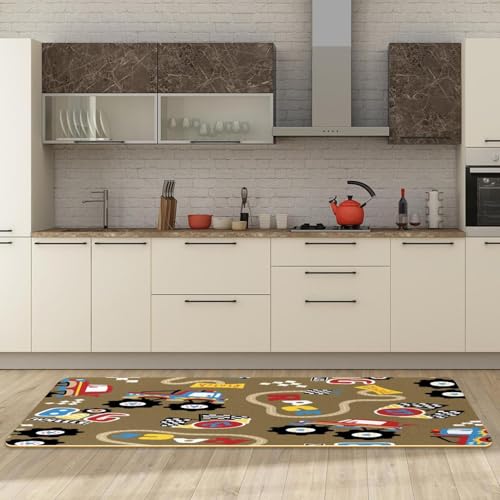 Tapete de cocina de camión alfombra de pasillo y cuarto de lavado rectangular 3