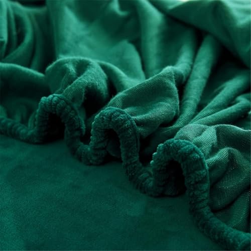Samt Spannbettlaken 90x200 cm Warm Winter Frottee Spannbetttücher, Highdi Microfleece Flausch Vert Spannbetttuch 90 x 200 Boxspringbett… – Ansicht 4