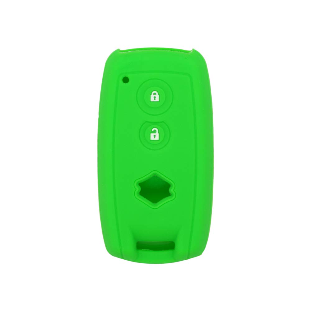 SEGADEN Silicone Cover Protector Case Holder Skin Jacket Compatible with SUZUKI 2 Button Smart Remote Key Fob CV4544 Light Green