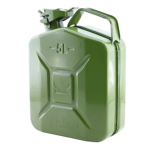 Metal Benzin Bidonu, 5 L, Akaryakıt Taşıma ve Depolama, Aktarma Borulu