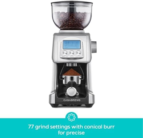 CASABREWS Tornado Electric Conical Burr Coffee Grinder with LCD Display - 2
