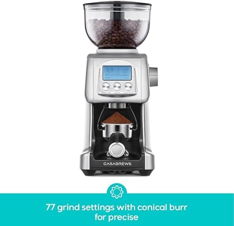 CASABREWS Ultra Espresso Machine with Tornado Electric Conical Burr Coffee Grinder