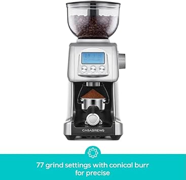 CASABREWS Ultra Espresso Machine with Tornado Electric Conical Burr Coffee Grinder