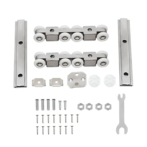 Image of Volo 8 Wheels Door Track roller, Roller for C channel, Hanging Door Slide Wheel Track, Track Roller Sliding Door Roller Set Caster Sliding Door 8 Wheel Kit