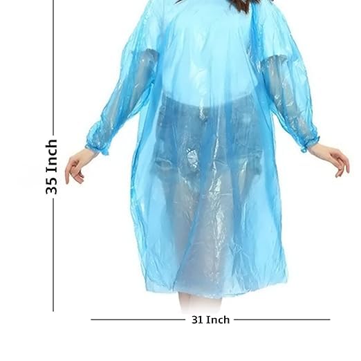 Shree Shivansh Pocket Rain Card – Ultra-Portable Emergency Raincoat for Men Women Lightweight Waterproof Disposable Poncho Travel Office Bike Outdoor Use Unisex with Smallest (Pack of 5) 2