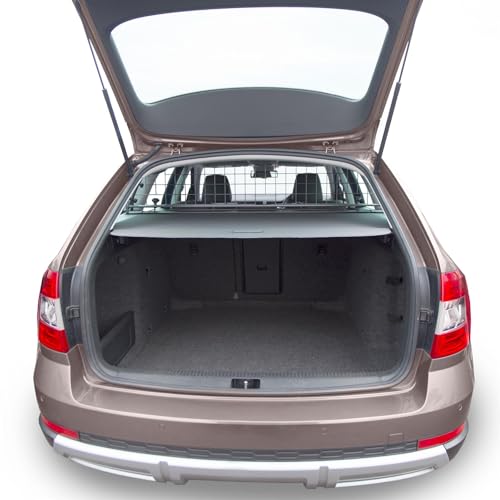 Travall Hundegitter für Škoda Octavia (2012-2020) Fahrzeugspezifisches Hundegitter, Kofferraumschutz für Hundetransport, Gepäckschutz, Robustes Stahlnetz Auto Hundesperre