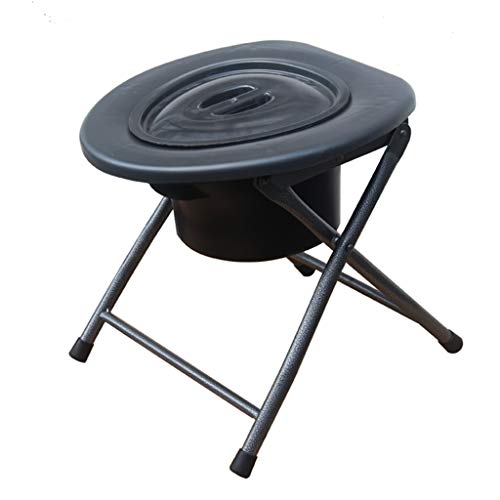 XWZJY Silla Sanitaria Sillas con Inodoro, Silla de baño, Tarea Pesada Cómodas, para Embarazadas de Edad Avanzada Asiento de Mujer PU Sin instalación de Herramientas Homecare Orinal