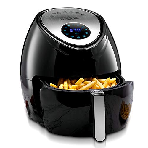 Baulia AF811 Digital Air Fryer 5.9-qt 1700-watt Electric Hot Oil-Less Oven Cooker, LCD Screen Control, Black