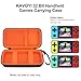 Elonbo Carrying Case for KAVOYI/TEBIYOU/Beico 32 Bit Handheld Games, Portable Arcade Gaming Player Travel Storage Cover, Electronic Video Games Toy Organizer Holder Bag, Black+Inside Orange