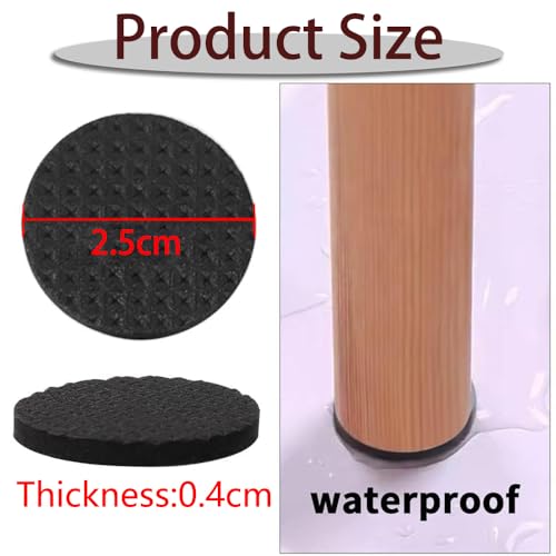 Image of Fapiwen Round Silicone Furniture Pads, 12 Pcs, 25 x 4 mm