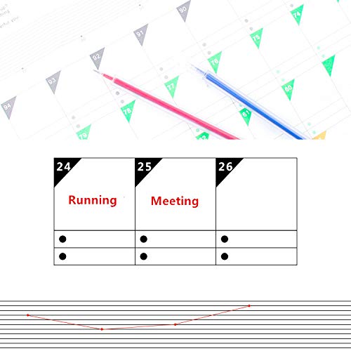Daily To-Do Planner Sheet 4 Pack, 100 Days Countdown Schedule Wall Calendars Daily Behavior Chart,Daily Weekly Months Planner Goals Organizer Sheet #TOP4