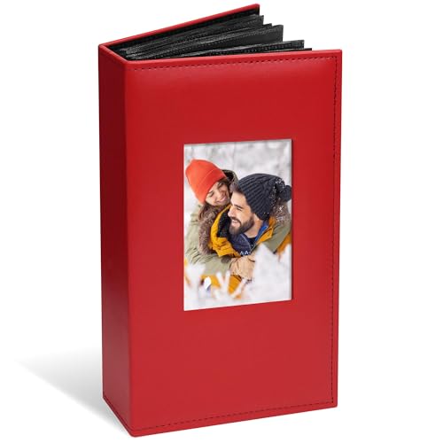 Vienrose Photo Albums Slip in 6x4 300 Photos Leather Cover Extra Large Capacity for Family Wedding Anniversary Baby Vacation