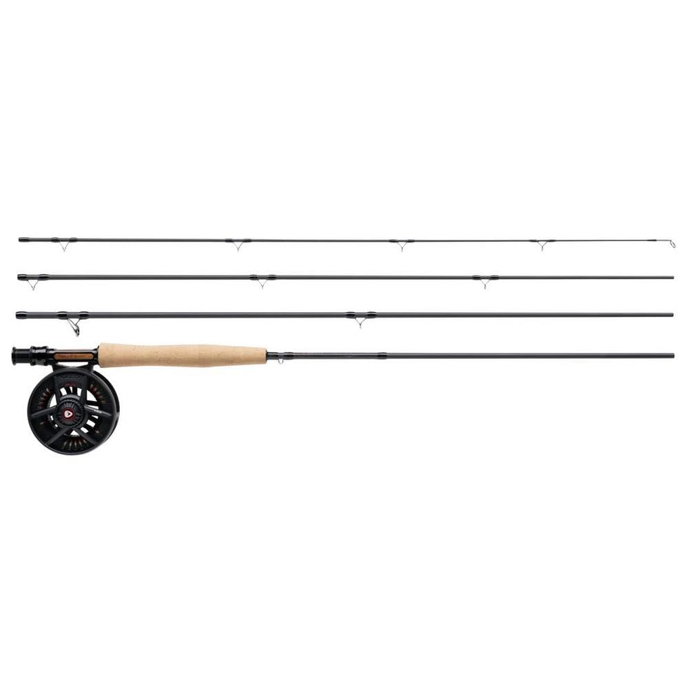 Greys Fin 8' 4wt Fly Rod and Reel Combo, 4-Piece Graphite Rod, Large Arbor Disc Drag Fin Reel