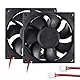 2 Stück 80mm CPU Lüfter 80mm Gehäuselüfter 80mm x 80mm x 25mm Computer lüfter 12V PC Lüfter 8CM 2 Pin CPU Kühler 8025 Bürstenloser Lüfter 2800 U/min für Inverter Router Belüftung Lüfteraustausch