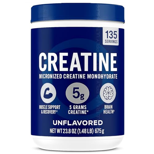 O̲rgains Creatine Monohydrate Micronized Powder, Unflavored, Supports Muscle Growth, Post Workout...