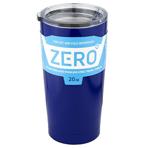 Stainless Steel Tumbler with Lid, Double Wall Vacuum Insulated Travel Mug for Hot and Cold Drink by Zero Degree (20oz Blue)