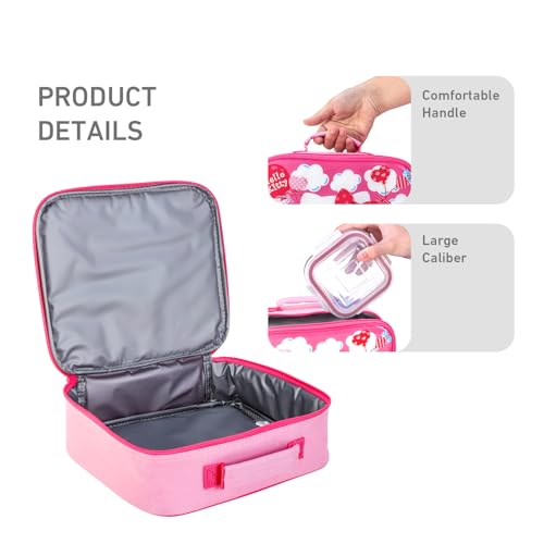 Stor Hello Kitty Insulated Lunch Box Bag for Boys and Girls, Perfect Size for Packing Hot or Cold Snacks for School and Travel, BPA Free
