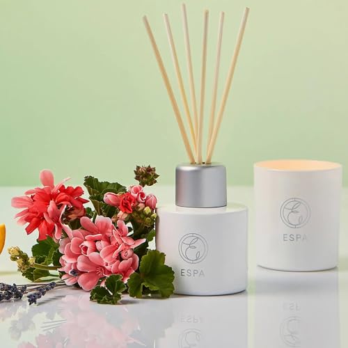 ESPA | Restorative Reed Diffuser | 200ml | Rose Geranium, Sweet Orange & Lavender | Hand-Poured Aromatherapy Diffuser with Essential Oils | Natural Rattan Seeds & FSC Approved - Image 2