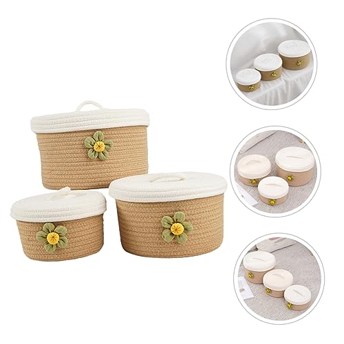 Panier de rangement en corde coton panier à linge et cosmétiques