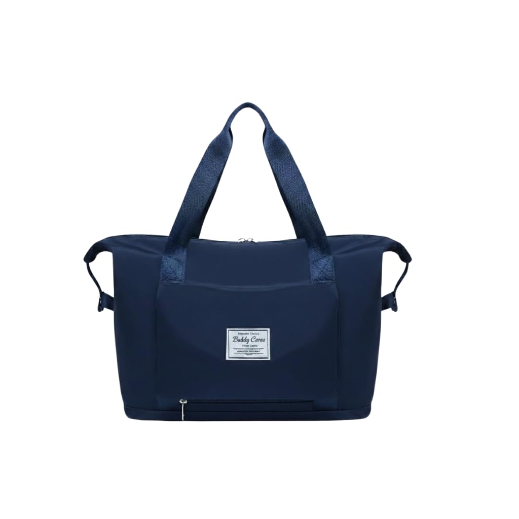 Nylon 41 Liter Expandable Travel Bags for Women, Duffle Bags for Women Luggage, Foldable Vanity Traveling Bag, Waterproof Hand Bag for Ladies Personal Items (Navy Blue)-image-18