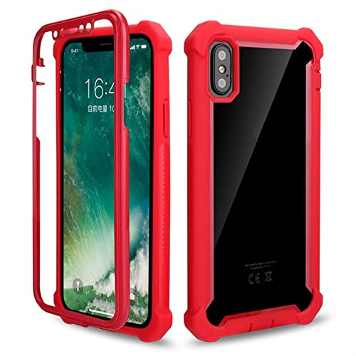 Coque de téléphone rouge en TPU et PC pour iPhone 11 avec protection arrière antichoc arrière