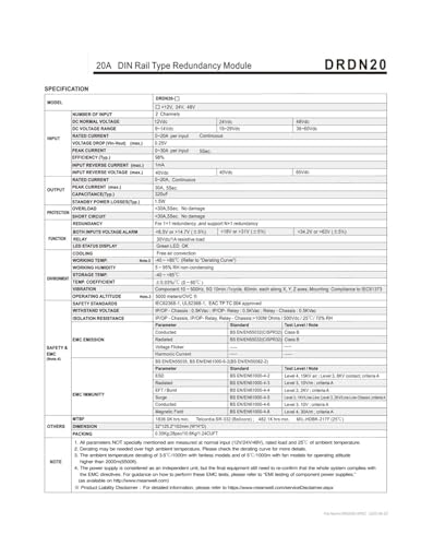 Module de type rail DRDN20-24 régulateur tension 20 A et redondance industrielle - 3